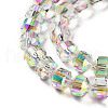 Electroplate Rondelle Glass Beads Strands EGLA-A036-09A-FR02-3