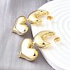 Brass Dangle Stud Earrings EJEW-V011-01G-2
