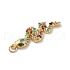 Rack Plating Brass Micro Pave Cubic Zirconia Pendants KK-A160-12G-3