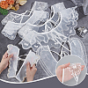  6Pcs 6 Style White Embroidered Organdy Collar AJEW-NB0004-01-4