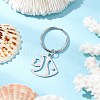 Ocean Theme 304 Stainless Steel Keychains KEYC-JKC01213-02-1
