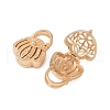 Brass Pendant Rhinestone Settings KK-G532-19G-2