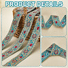 Sparkle Polyester Flower Embroidery Ribbons SRIB-WH0011-266C-4
