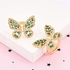 Adjustable Brass Micro Pave Cubic Zirconia Finger Rings for Women KK-T074-04G-1