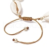 Natural Mixed Cowrie Shell Bead Braided Bead Bracelets BJEW-JB11862-03-4