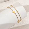 Elegant Stainless Steel Box Chain Double-layer Bracelets LH8977-1