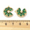 Brass Micro Pave Cubic Zirconia Pendants KK-B134-33G-3