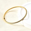 304 Stainless Steel Bangles for Women Men BJEW-Z131-01G-2