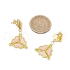 MIYUKI Delica Beads & 304 Stainless Steel Dangle Stud Earrings EJEW-MZ00418-03-3