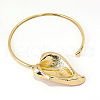 Brass Leaf Cuff Choker Necklaces for Women FS-WG47A02-01-3