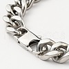 Non-Tarnish 201 Stainless Steel Curb Chain Bracelet for Men Women BJEW-H550-06A-P-3