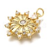 Rack Plating Brass Micro Pave Cubic Zirconia Pendants KK-I720-67G-2
