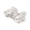 925 Sterling Silver Micro Pave Clear Cubic Zirconia Bowknot Multi-Strand Links STER-S013-02P-2