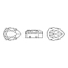 Preciosa® MAXIMA Crystal Sew-On Cups X-PRC-SD10-00030-235-G-5