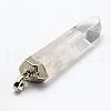 Natural Quartz Crystal Pointed Pendants G-F463-20S-2