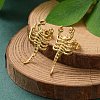 304 Stainless Steel Stud Earrings EJEW-Z081-03G-2