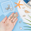BENECREAT 12Pcs 2 Colors Shell Paper Resin Connector Charms KK-BC0012-72-3