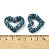 Heart Shape Polymer Clay Rhinestone Beads CLAY-NH0001-09B-01-3