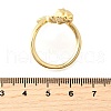 Ocean Theme Brass Micro Pave Cubic Zirconia Cuff Rings for Women RJEW-F184-17E-G-5