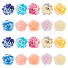 SUNNYCLUE 60Pcs 10 Styles Smudged Color Opaque Resin Cabochons FIND-SC0011-49-1