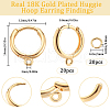 Beebeecraft 20Pcs Brass Huggie Hoop Earring Findings KK-BBC0014-57-2