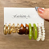 5 Pairs Alloy Hoop Earring Sets WG6DB3C-33-1