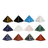 Natural & Synthetic Mixed Gemstone Orgonite Pyramid Display Decorations G-C186-07-1