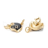 Brass Enamel Charms KK-C223-08G-3