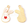Alloy Enamel Pendants ENAM-N054-39A-RS-2