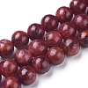 Natural Thulite Beads Strands G-D0006-C16-8mm-1