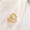 304 Stainless Steel Open Cuff Rings for Women RJEW-M020-07G-08-1