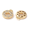 Brass Micro Pave Cubic Zirconia Charms KK-Q779-01G-2
