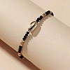 Bohemian Glass Seed Bead & Natural Cowrie Shell Beaded Anklets FS-WG8F2C0-01-3