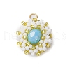 Seed Beads Beaded Charms PALLOY-MZ00273-02-1