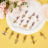 Alloy Enamel Braiding Hair Pendants Decoration Clips OHAR-AB00012-5