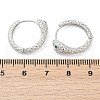 Brass Green Cubic Zirconia Hoop Earrings EJEW-Q016-12P-2