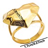 Geometric Heart Shape Stainless Steel Open Cuff Ring for Unisex Jewelry UP7409-2-1