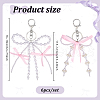 6Pcs Acrylic & Alloy & Plastic Keychain KEYC-PH01538-2