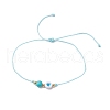 Nylon Braided Beads Adjustable Anklets AJEW-AN00605-01-1