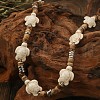 Sea Turtle Dyed Synthetic Turquoise & Coconut Heishi Beaded Necklaces for Men FS-WG4C8C3-02-2