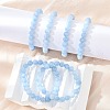 Natural & Dyed White Jade Bead Stretch Bracelets X-BJEW-K212-B-018-4