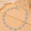 Hollow Out Flat Round Alloy Link Chain Waist Belly Chains for Women FS-WGA642B-02-3