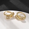 Brass Micro Pave Clear Cubic Zirconia Cuff Rings for Women RJEW-S622-08G-1