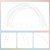 304 Stainless Steel Underwires FIND-WH0152-624-3