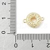 Brass Textured Connector Charms KK-M326-12G-3