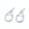 Anti-Tarnish Rhodium Plated 925 Sterling Silver Pendant Claw Cabochon Settings STER-I017-020P-1