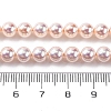UV Plating Pearlized Glass Pearl Beads Strands GLAA-F128-01A-T09-2