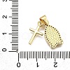 Rack Plating Brass Micro Pave Cubic Zirconia Pendants KK-D343-13G-3