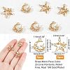  12Pcs 2 Styles Brass Micro Pave Cubic Zirconia Pendants ZIRC-NB0001-52G-4