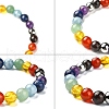 Chakra Gemstone Beaded Stretch Bracelets BJEW-JB02301-4